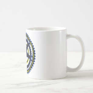 Utopische Gesellschaft hat Fahrräder Kaffeetasse