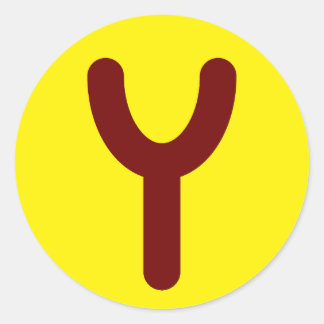 Utopische Logo-Aufkleber Runder Aufkleber