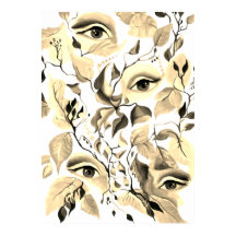 Utopisches Sepia Surreal Eyes Design