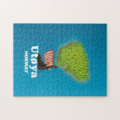 Utøya Norwegen Reiseplakat Puzzle (Horizontal)