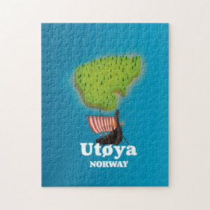 Utøya Norwegen Reiseplakat Puzzle