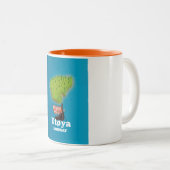 Utøya Norwegen Reiseplakat Zweifarbige Tasse (VorderseiteRechts)