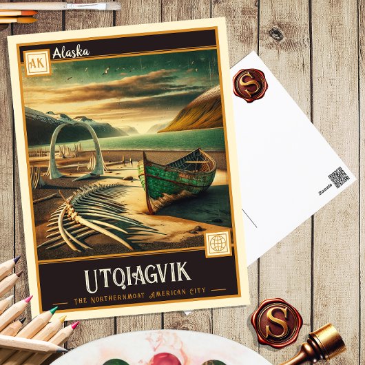 Utqiagvik, Alaska | Vintage Postkarte