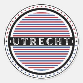 Utrecht City Pride Emblem – Dutch Identity Runder Aufkleber