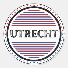 Utrecht City Pride Emblem – Niederländische Identi Runder Aufkleber