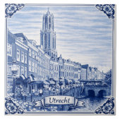Utrecht Delft Blue style ceramic tile Fliese (Vorderseite)