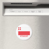 Utrecht-Flagge mit Namen Magnet (In Situ (Geschirrspüler))