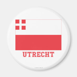Utrecht-Flagge mit Namen Magnet