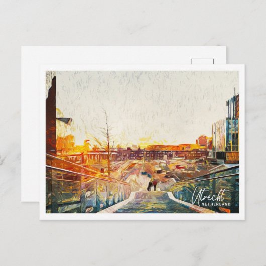Utrecht Netherland Schöne Öllandschaft Postkarte (Vorne/Hinten)