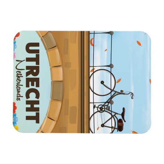 Utrecht Niederlande Ferienplakat. Magnet (Horizontal)