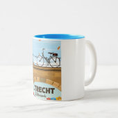 Utrecht Niederlande Ferienplakat. Zweifarbige Tasse (VorderseiteRechts)