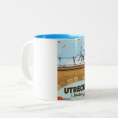 Utrecht Niederlande Ferienplakat. Zweifarbige Tasse (Vorderseite Links)