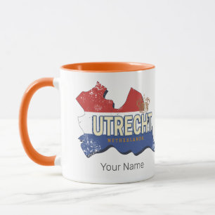 Utrecht Niederlande Karte Niederländisch Vintag So Tasse