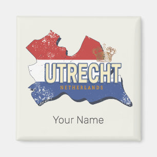 Utrecht Niederlande Karte Niederländisch Vintage S Magnet