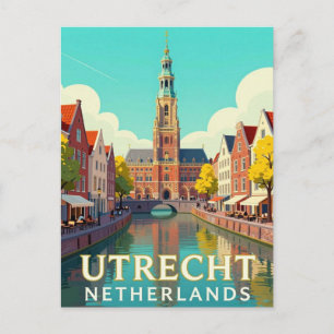 Utrecht Niederlande Reise Kanal Postkarte