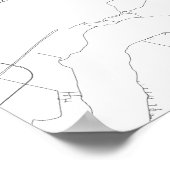 Utrecht, Niederlande (schwarz auf weiß) Poster (Ecke)