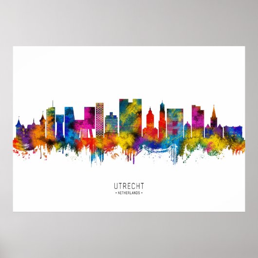 Utrecht Niederlande Skyline Poster (Vorne)