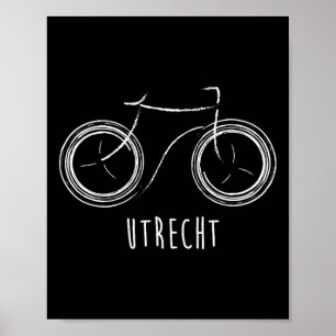 Utrecht Niederlande Süßes Vintage Retro Fahrrad Poster