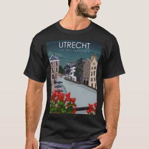 Utrecht Niederlande Vintage Minimal Retro Reise T-Shirt