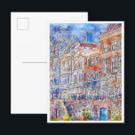 Utrecht Niederlande Vintage Reise Aquarell Postkarte<br><div class="desc">Utrecht Niederlande Vintage</div>
