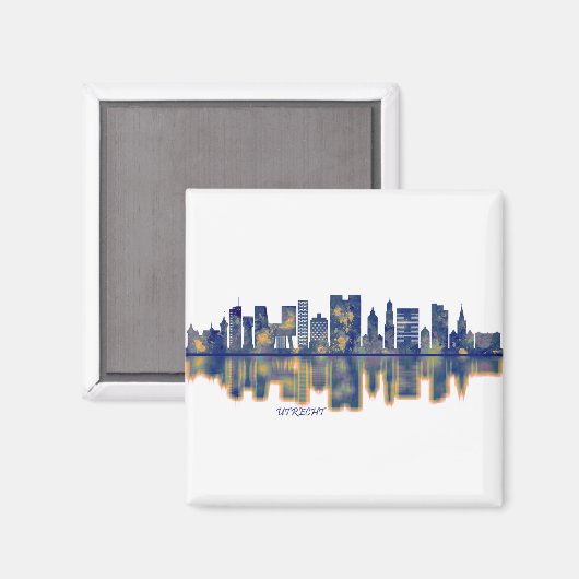 Utrecht Skyline Magnet (Vorderseite/Rückseite)