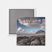 Uttakleiv Lofoten-Inseln Magnet (Vorderseite/Rückseite)