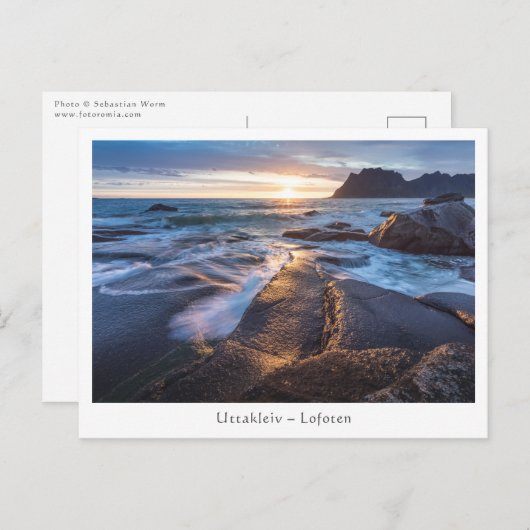 Uttakleiv Lofoten Norwegen Postkarte (Vorne/Hinten)