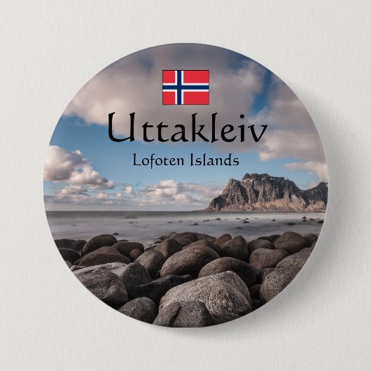 Uttakleiv Souvenir Button (Vorderseite)