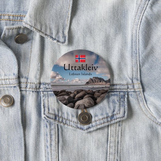 Uttakleiv Souvenir Button (Beispiel)