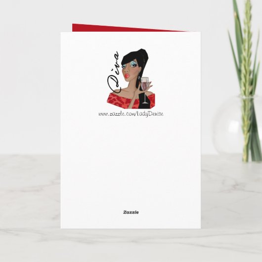 "Utterly Fabulous African American Diva" Karte (Rückseite)