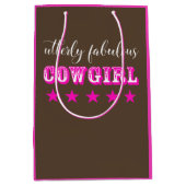 "Utterly Fabulous Cowgirl" Mittlere Geschenktüte (Vorderseite)