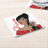 "Utterly Fabulous Diva" Rechteckiger Pappuntersetzer (angewinkelt)