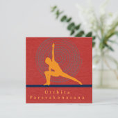 Utthita Parsvakonasana Art Card Feiertagskarte (Stehend Vorderseite)