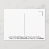 Uttoxeter Dr. Johnson-Denkmal Postkarte (Rückseite)
