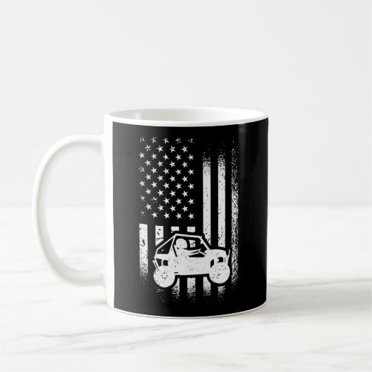 Utv Driver American Flag Utv Sxs Side-by-Side Kaffeetasse (Links)