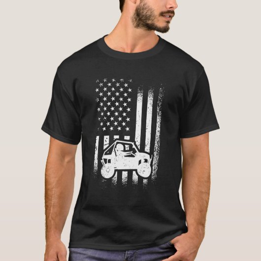 Utv Driver American Flag Utv Sxs Side-by-Side T-Shirt (Vorderseite)