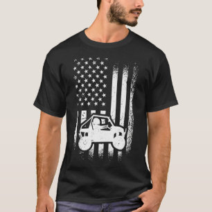 UTV-Fahrer, Amerikanische Flagge UTV SS SideBySide T-Shirt