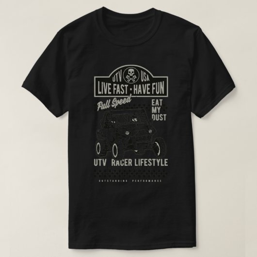 UTV SXS Live Fast Spaß haben T-Shirt (Design vorne)