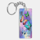 Utvärderingsmeddelande för andningsfrisk Blommigt Schlüsselanhänger (Vorderseite links)