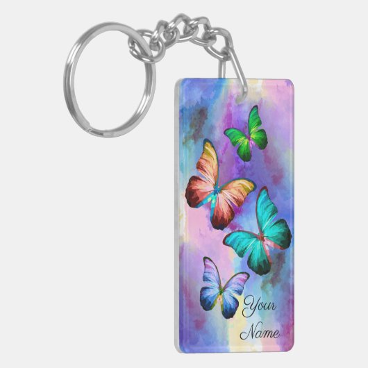 Utvärderingsmeddelande för andningsfrisk Blommigt Schlüsselanhänger (Vorderseite links)