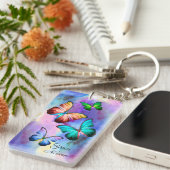 Utvärderingsmeddelande för andningsfrisk Blommigt Schlüsselanhänger (Vorderseite rechts)