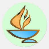 UU Chalice Runder Aufkleber (Vorderseite)