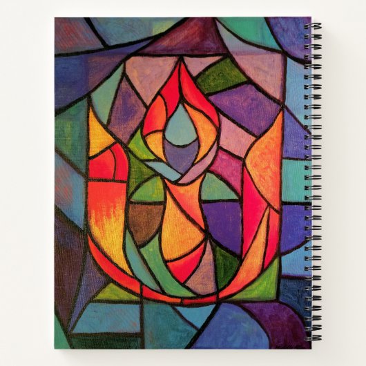 UU Flaming Chalice Art Notebook Unitarisch Notizblock (Rückseite)