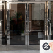 UU Flaming Chalice Hartglas Fensteraufkleber (Büro Tür)