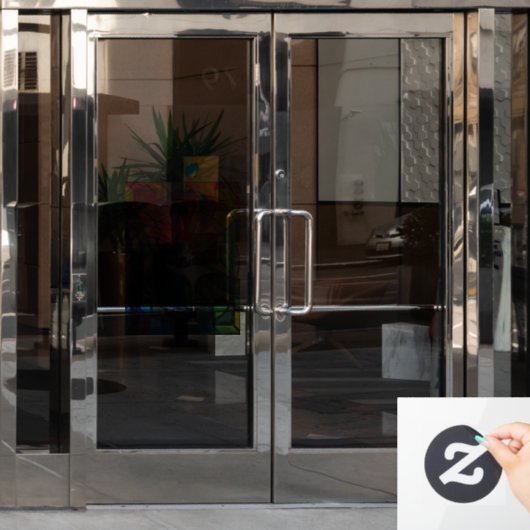 UU Flaming Chalice Hartglas Fensteraufkleber (Büro Tür)