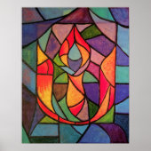 UU Flaming Chalice Original Artwork Poster Printwe (Vorne)