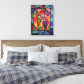 UU Flaming Chalice Originale Kunstwerke Leinwanddruck (Insitu (Schlafzimmer))