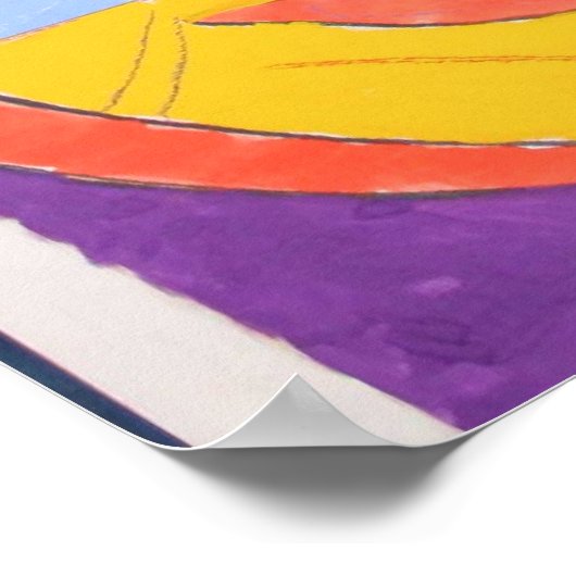 UU Flaming Chalice Print Poster (Ecke)