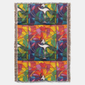 UU lodernder Chalice-WurfUnitarian Decke (Vorderseite Vertikal)