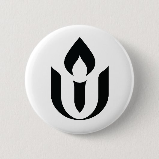 UU schwarzer Chalice-Knopf Button (Vorderseite)